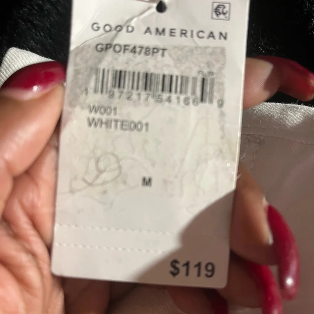 Good American Classic White Trousers - Picture 1 of 5